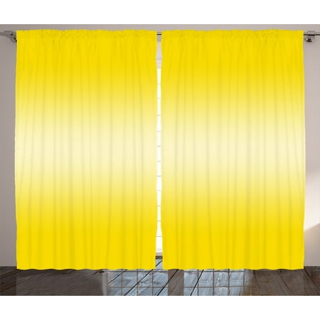 Ombre Curtains 2 Panels Set Positive Summer Beach Heat Sun