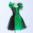 thumbnail image 5 of CUZIBR Toddler Kids Baby Girls Halloween Witch Black Gown With Hat Fancy Tutu Dress Up Party Square Collar Tulle Dresses Boho Dailywear For Child, 5 of 6