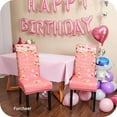 thumbnail image 4 of Chair Covers for Dining Chairs Set of 4,Birthday Party Pink Stretch Dining Room Chair Cover Kitchen Parsons Chair Slipcovers (Pack of 4, Birthday Party Pink), 4 of 6