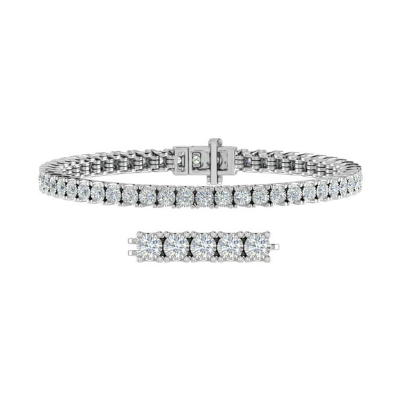 2 Carat Diamond Tennis Tennis Bracelet in 925 Sterling Silver (7 Inch)