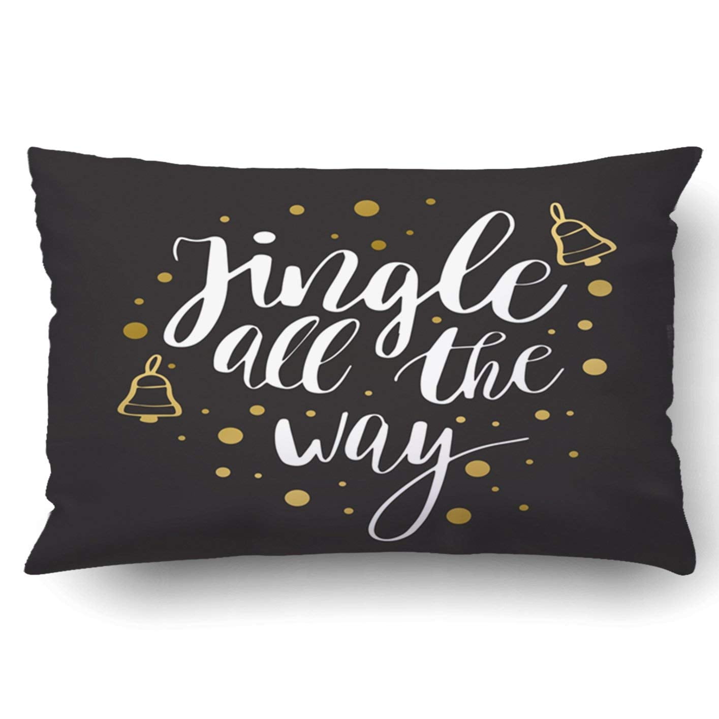 ARTJIA Jingle all the way Christmas inspirational quote Pillowcase