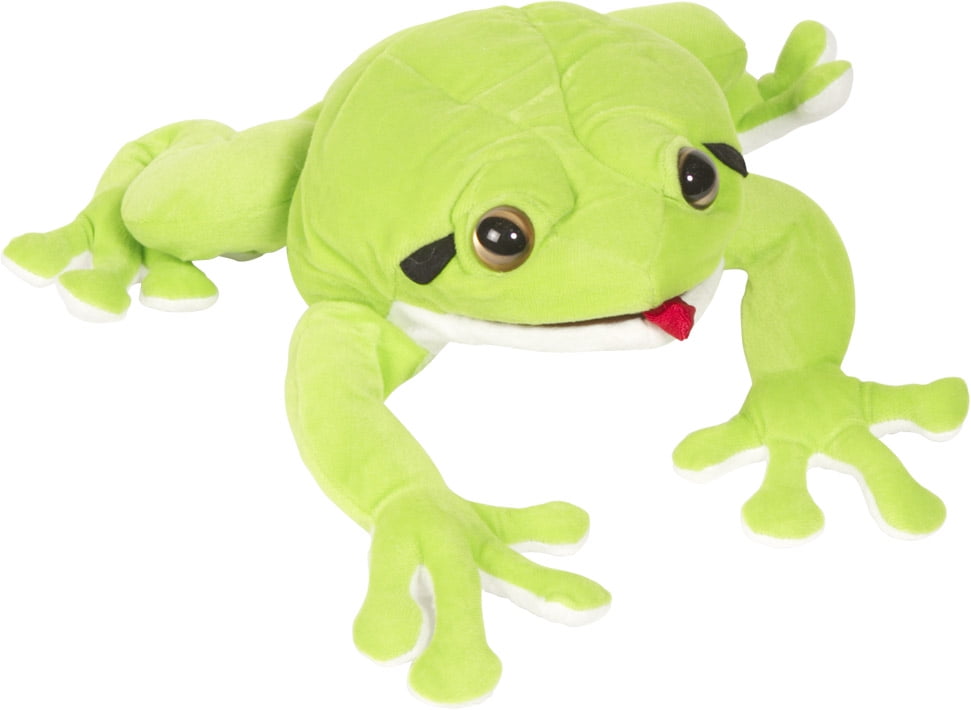 Sunny Toys NP8214 12 In. Frog Whites Tree, Animal Puppet