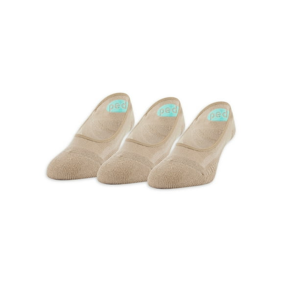 Peds Women's Super Low Cut Cushion Liner Socks, 3 Pairs