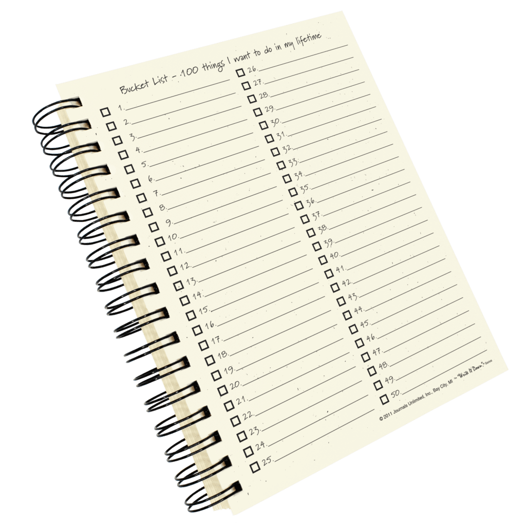 My Bucket List Prompt Journal/Notebook Spiral Bound - Hard Cover and Eco Friendly