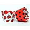 Ladybug Cupcake Wrappers for Kids Birthday Parties, Baby Showers, and School Events. Set of 24 Reversible cute Ladybug pattern Cup Cake Holder Wraps. Red, Black, White