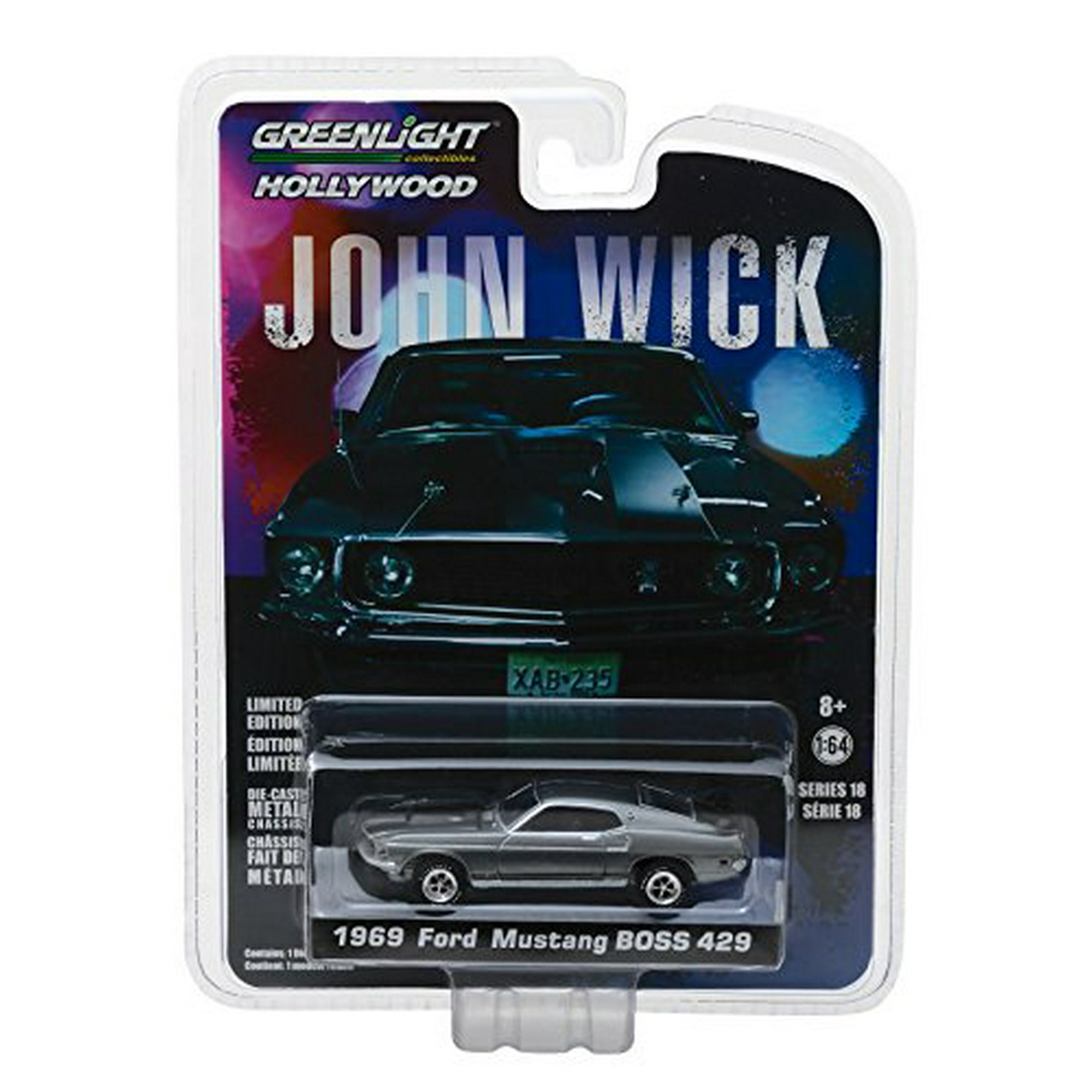 Greenlight 1/64 Hollywood Series 18 John Wick Movie (2014) 1969 Ford Mustang Boss 429 Die Cast Vehicle