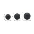 thumbnail image 6 of Spherical Orbs for Home and Bathroom Counter Decor - Modern Living Room, Shelf, and Coffee Table Accents - Textured Ceramic Orbs for Kitchen Counter and Mantel - Set of 3, 6", 5", 4", Black, 6 of 12