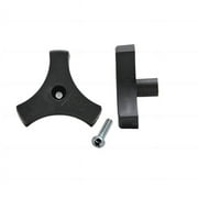 Black Window Knob Short w/ Screw 1/ctn AP Products 013-512