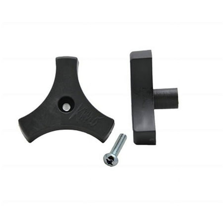 Black Window Knob Short w/ Screw 1/ctn AP Products 013-512