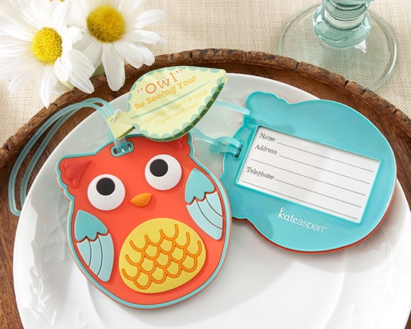 owl luggage tag