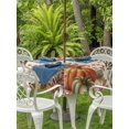 thumbnail image 2 of Outdoor Tablecloth with Umbrella Hole and Zipper, Thanksgiving Round Table Cloth 60 Inch Waterproof Tablecloth, Eucalyptus Pumpkin Vintage Fruit Maple Picnic Table Cover for Patio Camping, 2 of 7