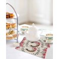 thumbnail image 4 of Pink Roses Kitchen Dish Towels for Drying Dishes Set of 4, Spring Horseshoes Floral Leaves Rustic Waffle Weave Microfiber Hand Tea Bathroom Towels Quick Dry & Absorbent Towel 12x12, 4 of 7