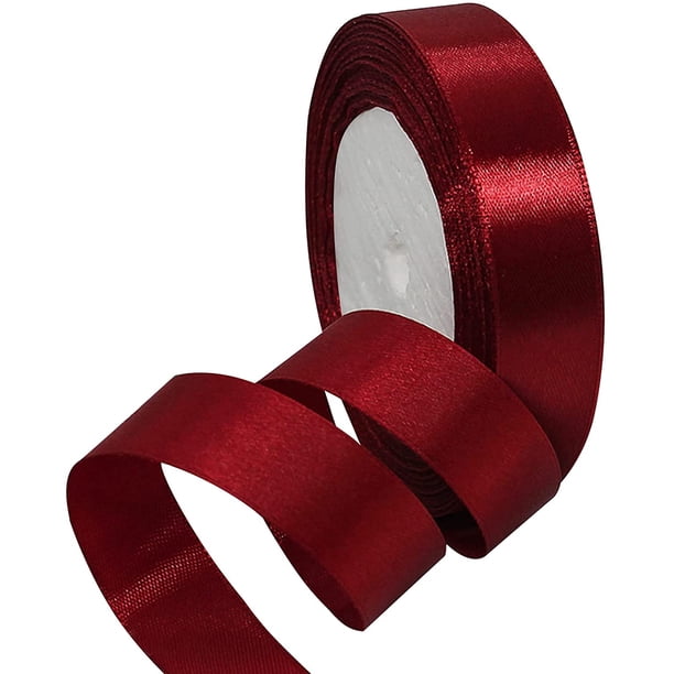 Cinta De Satén De 22 M Cinta De Lazo De Satén De 2 Cm De Ancho Cinta De Regalo Cinta De Decoración Boda Navidad, Cinta De Tela Para Bodas Y Cumpleaños, Cinta De Regalo (Rojo)Regalos Para El Día Del Ni