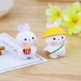 thumbnail image 1 of YAOMOBB Car Decor Cartoon Bunny Mini Landscape Ornament for Car Dashboard Resin Flower Design, 1 of 6