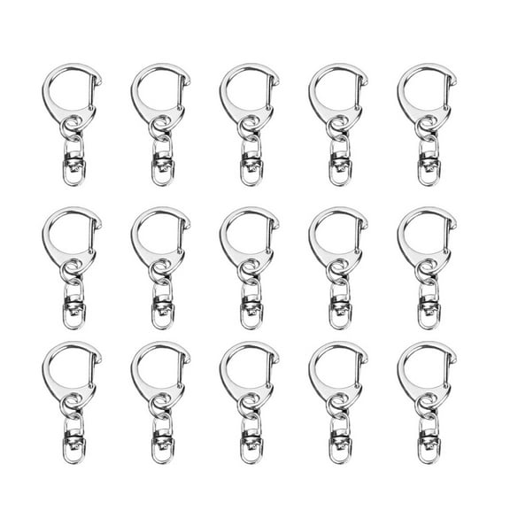 Niceauty 50Pack Backpack Keychain Silver Key Rings for Car Keys for Men Women