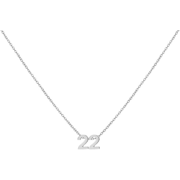 Gold Number Necklace For Women 18K Gold Plated Dainty Charm Birth Month Cute Pendant Choker Necklace Personalized Jewelry Birthday Gift For Her[o5120]