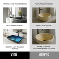 thumbnail image 3 of VIGO Donatello Turquoise Blue Glass 18 in. L x 13 in. W x 4 in. H Rectangular Vessel Bathroom Sink, 3 of 10