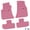 Pink w/ Black Insert, variant on Flextread Floor Mats for 11-24 Dodge Challenger RWD - Mopar Licensed Factory Fit - Purple w/ Dodge w/ Stripes Insert - Custom Vintage - 100% Made in USA