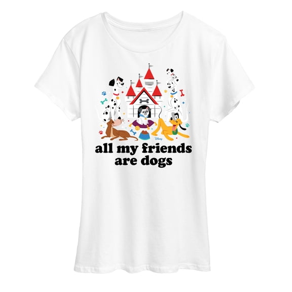 Disney Classics - Cats & Dogs - All My Friends Are Dogs - Women's Short Sleeve Graphic T-Shirt