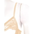 thumbnail image 5 of Sinleey Women Sheer Lace Floral Portrait Open Tip Bra Unlined Push-up Bralette Underwear Nightwear Nude 5XL, 5 of 7