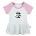thumbnail image 5 of Pack of 2, New To The Cousin Crew & My Big Sister Has Paws Funny Dresses For Baby, Newborn Babies Skirts, Infant Princess Dress, Toddler Frocks (Pink Raglan Dresses, 6-12 Months), 5 of 5