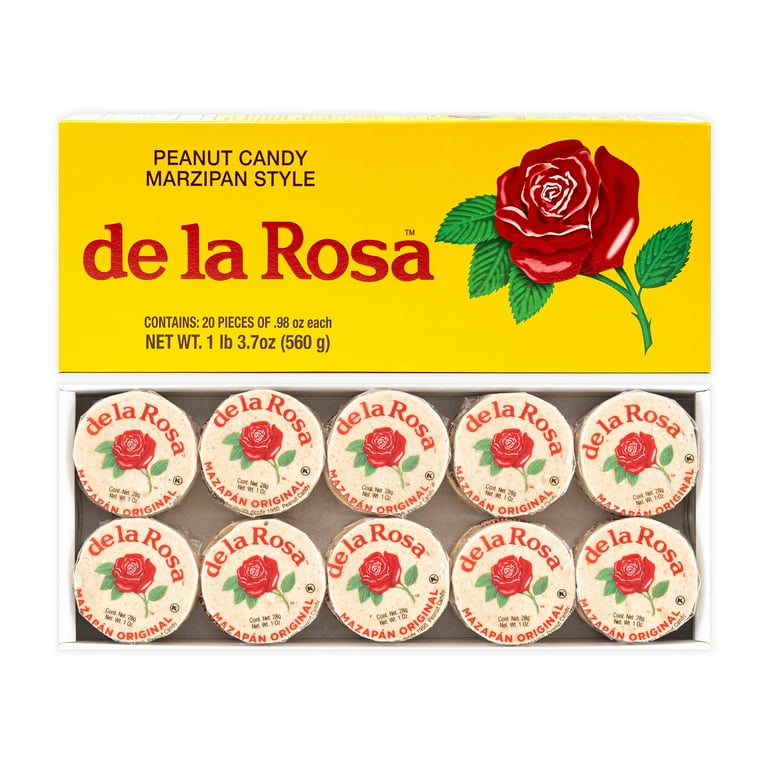 De La Rosa Traditional Mazapan Style Mexican Peanut Sweets, 20