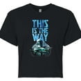 thumbnail image 3 of Star Wars - The Mandalorian This Is The Way Hyperspace  - Juniors Cropped Short Sleeve Graphic T-Shirt, 3 of 5