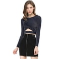 thumbnail image 2 of Disfraz de Navidad Allegra K para mujer top con purpurina Azul oscuro L, 2 of 6