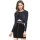 thumbnail image 2 of Disfraz de Navidad Allegra K para mujer top con purpurina Azul oscuro L, 2 of 6