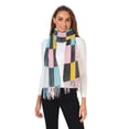 thumbnail image 2 of FORMRS Womens Scarf Winter Soft Long Big Warm Shawls Wrap Tassel Scarves, Pink Checkered Pattern, 2 of 9