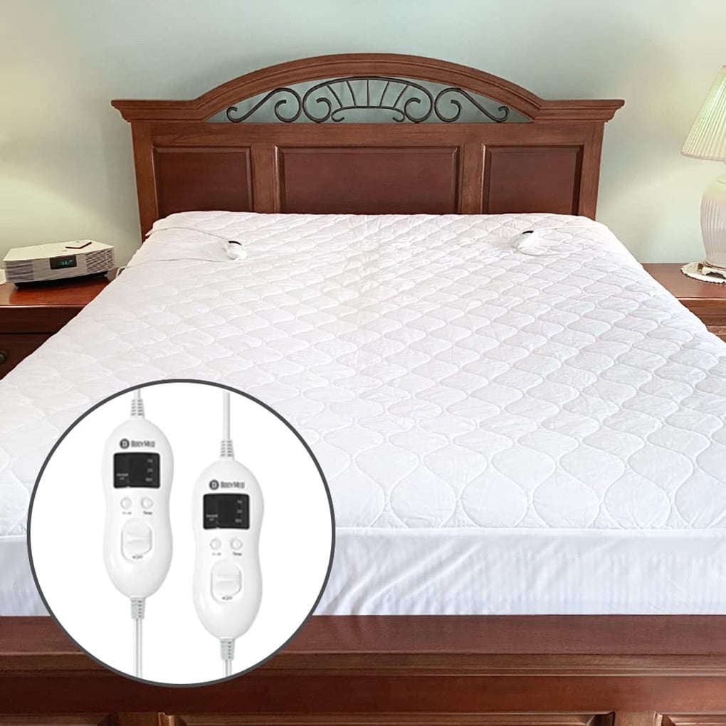 SERWALL Washable Electric Heated Mattress Pad Queen Dual