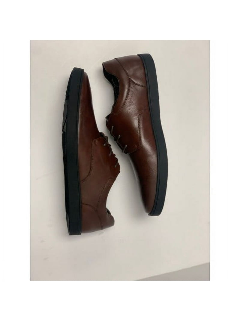 Alfani Mens Brown Cushioned Comfort Elston Almond Toe Platform Lace-Up Oxford Shoes 12 M
