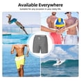 thumbnail image 6 of Mens Black White Mosaic Vertical Stripes 2 in 1 Quick Dry Swim Trunks with Compression Liner Beach Shorts, 6 of 6