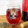 thumbnail image 4 of Mummy Alaskan Malamute Happy Halloween with Pumpkins Bats Spooky Fun 15oz Stemless Wine Glass Mug Alaska Mal Dog Lovers Gifts Wine Glasses Cup - 00019, 4 of 5