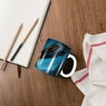 thumbnail image 4 of Yiaed Night Sky Forest Bald Eagle Print Ceramics Coffee,Large Handle Design,Extra Large Tea and Coffee Cup for Office and Home Mugs, 4 of 6