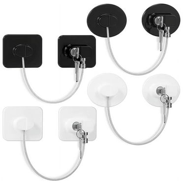 4 Pieces Fridge Lock Refrigerator Lock with 8 Keys for Children Kids, Freezer Lock Child Safety Cabinet Lock
