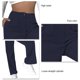 thumbnail image 5 of Pantalones informales para mujer, cintura alta, pierna recta, holgados, cómodos, Color puro, pantalones informales para mujer, azul purpúreo 3XL, 5 of 5