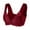 Red, variant on Women's Lace Bra Front Close Sexy Deep V Cami Halter Bralette Comfort Everyday Bra Plus Size