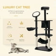 thumbnail image 4 of PawHut Multi-Level Plush Cat Tree for Large Cats Adult, 60" H, Dark Grey, 4 of 8