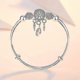 thumbnail image 2 of Adjustable 925 Sterling Silver Dreamcatcher Tassel Feather Round Bead Charm Bracelet Bangle, 2 of 5