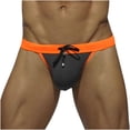thumbnail image 2 of FcBaudy Men's Low Waist Solid Color High Vent Swimming Trunks Underpants Men Pants, 2 of 5