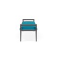 thumbnail image 2 of Pemberly Row Waiting Reception 3 Seat Bench Wood Frame in Teal, 2 of 5