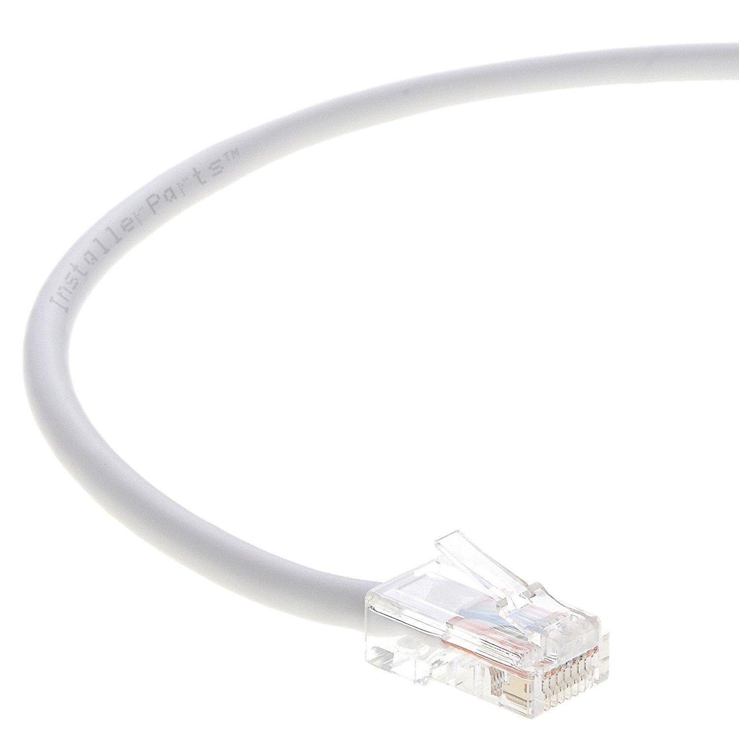 InstallerParts Ethernet Cable CAT5E Cable UTP Crossover 1 FT Professional Series 350MHZ 5 Pack Gray w//Green End 1Gigabit//Sec Network//Internet Cable