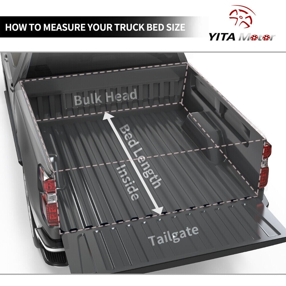 RVNI 5.8 ft Soft Tri-Fold Truck Bed Tonneau Cover for 2014-2018 Chevy Silverado/GMC Sierra 1500 WaterProof