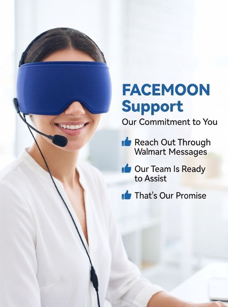 FACEMOON Cooling Eye Mask Comfort Relief for Puffy Eyes Dark Circles Large Soft Thick Gel Flexible Reusable Sleep Essential Black