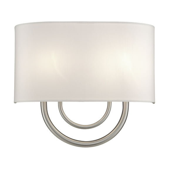 42892-91 Livex Lighting Stratton - 2 Light ADA Wall Sconce-11 Inches Tall and 13 Inches Wide-Brushed Nickel Finish