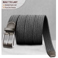 thumbnail image 4 of Belt for Men 2Pack,Mens Gift Stretch Braided Web Belt Elastic for Casual Golf Jeans,1 3/8", 4 of 9