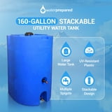 WaterPrepared 160 Gal Stackable Design Utility Water Tank with Large ...