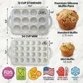 thumbnail image 2 of Juego de 2 moldes de silicona para muffins Bake Boss, antiadherentes, sin BPA, 2 of 9