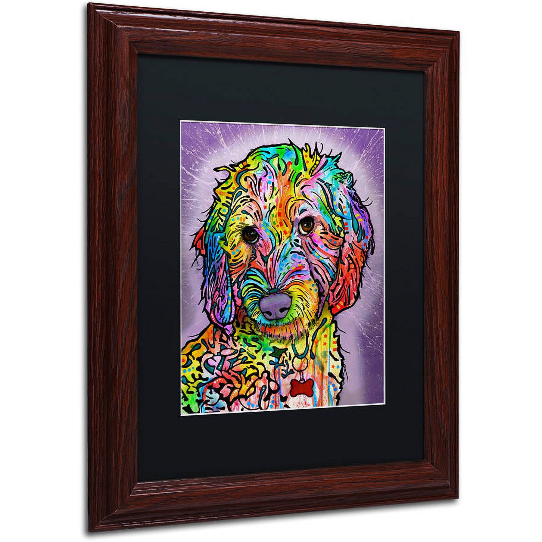 Trademark Fine Art "Sweet Poodle" Canvas Art by Dean Russo, Black Matte, Wood Frame
